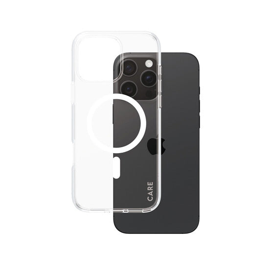CARE™ by PanzerGlass® Urban Combat Case Transparent w. White MagSafe iPhone 16 Pro Max