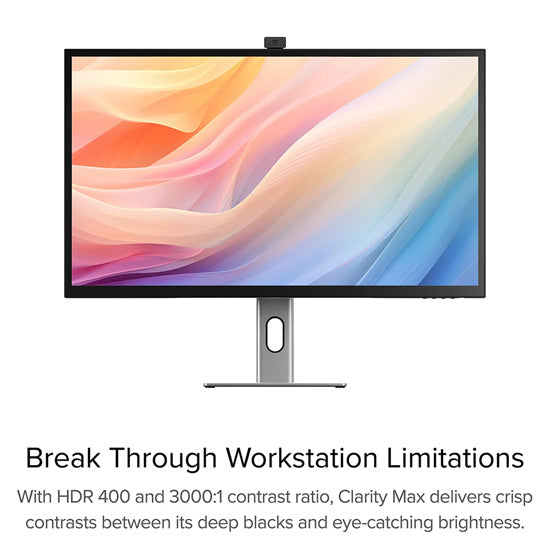 Écran Clarity Max Pro 32" UHD 4K avec alimentation USB-C et webcam