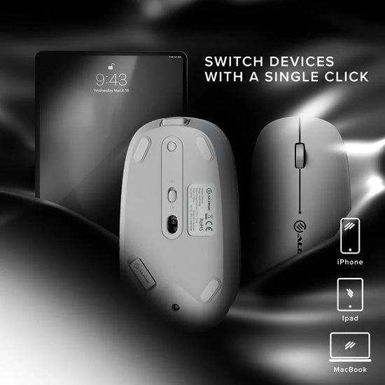 Souris sans fil rechargeable Echelon USB-C Blanc
