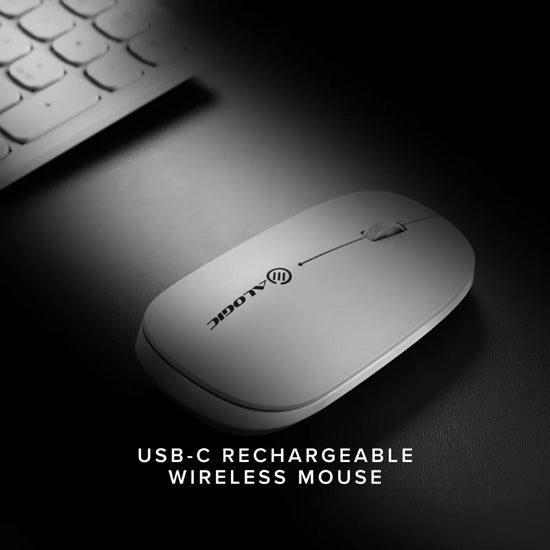 Souris sans fil rechargeable Echelon USB-C Blanc