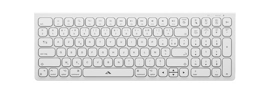 Clavier AZERTY sans fil rechargeable USB-C Echelon Compact Blanc