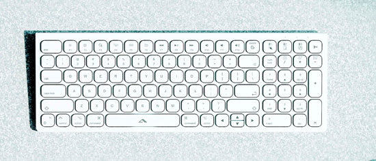 Clavier AZERTY sans fil rechargeable USB-C Echelon Compact Blanc