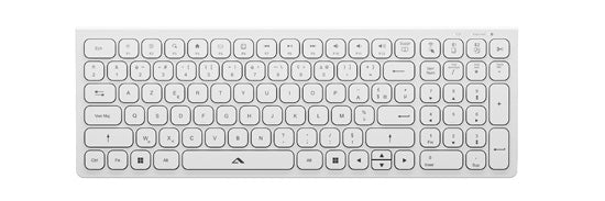 Clavier AZERTY sans fil rechargeable USB-C Echelon Compact Blanc