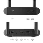 Système de présentation sans fil 4K avec station de base et un bouton présentateur