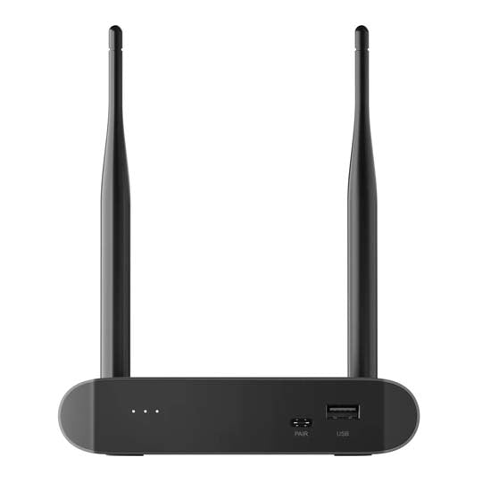 Système de présentation sans fil 4K avec station de base et un bouton présentateur