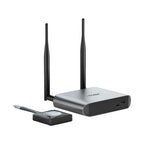 Système de présentation sans fil 4K avec station de base et un bouton présentateur