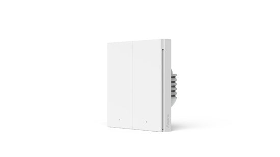 Interrupteur mural intelligent H1 EU (avec neutre, double bouton) Blanc