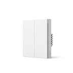 Interrupteur mural intelligent H1 EU (avec neutre, double bouton) Blanc
