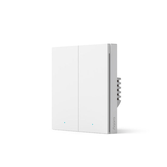 Interrupteur mural intelligent H1 EU (avec neutre, double bouton) Blanc