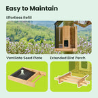 Feeder Bamboo AI gratuite à vie avec énergie solaire