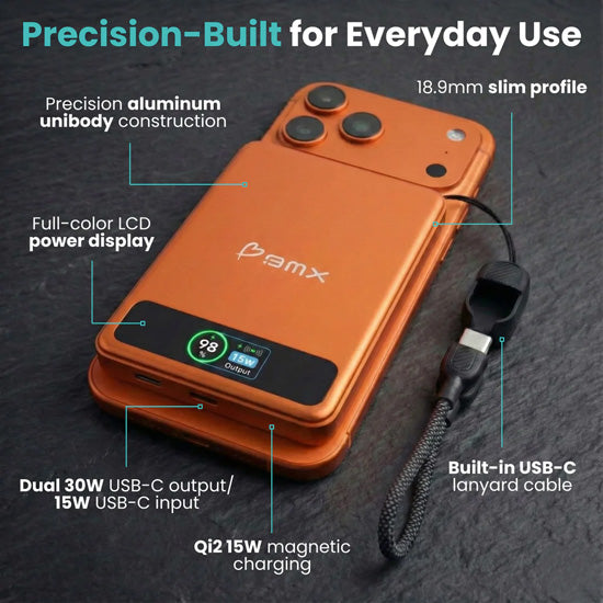 Batterie Magnétique SolidSafe™ Solid-State 10.000mAh Orange
