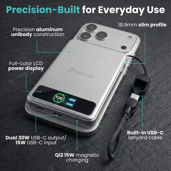 Batterie Magnétique SolidSafe™ Solid-State 10.000mAh Silver