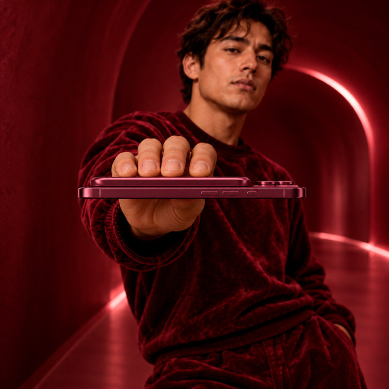 Batterie Magnétique SolidSafe™ Air Titanium 5000mAh Qi2 Burgundy