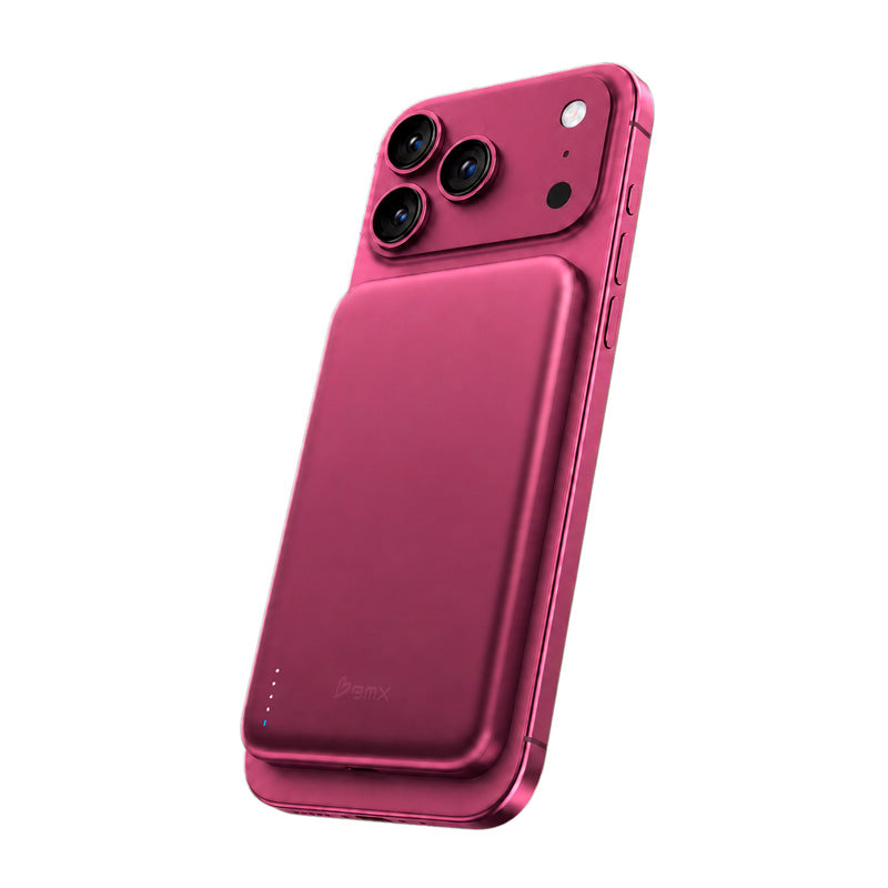 Batterie Magnétique SolidSafe™ Air Titanium 5000mAh Qi2 Burgundy