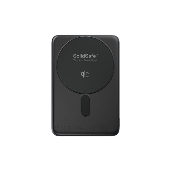 Batterie Magnétique SolidSafe™ Air Titanium 10 000mAh Qi2.2 Black