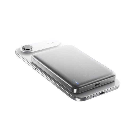 Batterie Magnétique SolidSafe™ Air Titanium 10 000mAh Qi2.2 Silver