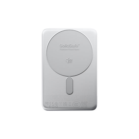 Batterie Magnétique SolidSafe™ Air Titanium 10 000mAh Qi2.2 Silver