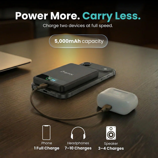 Batterie Magnétique SolidSafe™ Solid-State 5000mAh Noir