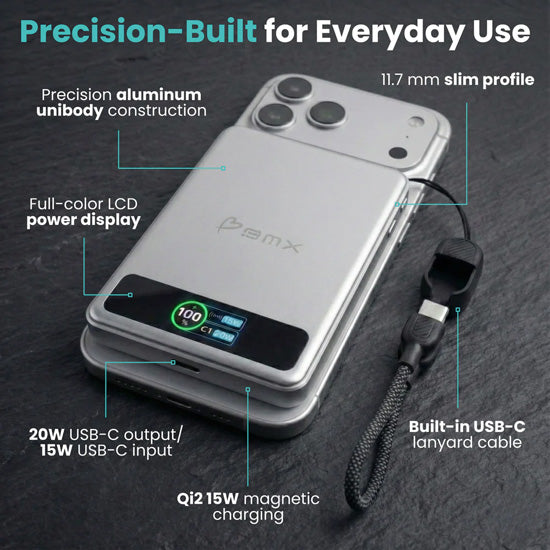 Batterie Magnétique SolidSafe™ Solid-State 5000mAh Silver