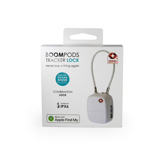 BOOMPODS Tracker Lock Blanc