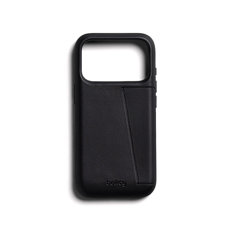 Coque en cuir Premium 3 Card iPhone 18 Pro / 17 Pro Noir