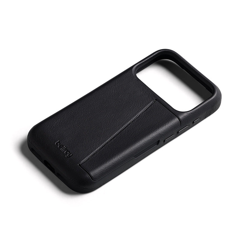 Coque en cuir Premium 3 Card iPhone 18 Pro / 17 Pro Noir