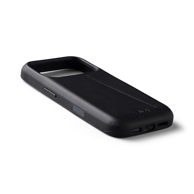 Coque en cuir Premium 3 Card iPhone 18 Pro / 17 Pro Noir