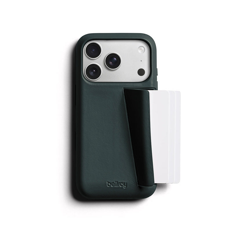Coque en cuir Premium 3 Card iPhone 18 Pro / 17 Pro Deep Ocean