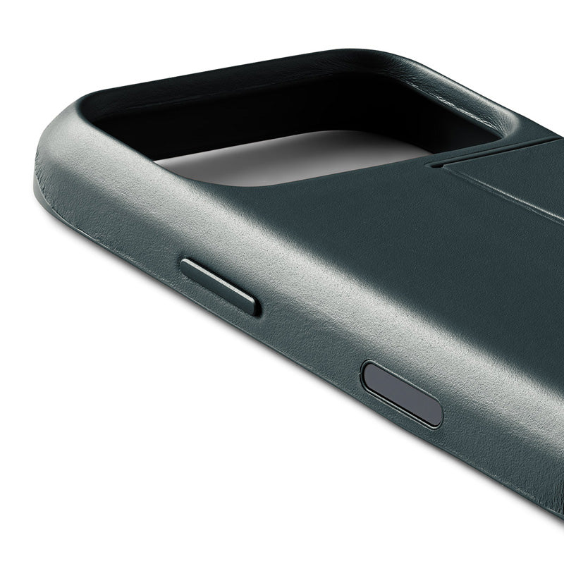 Coque en cuir Premium 3 Card iPhone 18 Pro / 17 Pro Deep Ocean