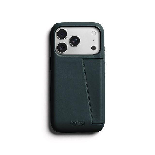 Coque en cuir Premium 3 Card iPhone 18 Pro / 17 Pro Deep Ocean