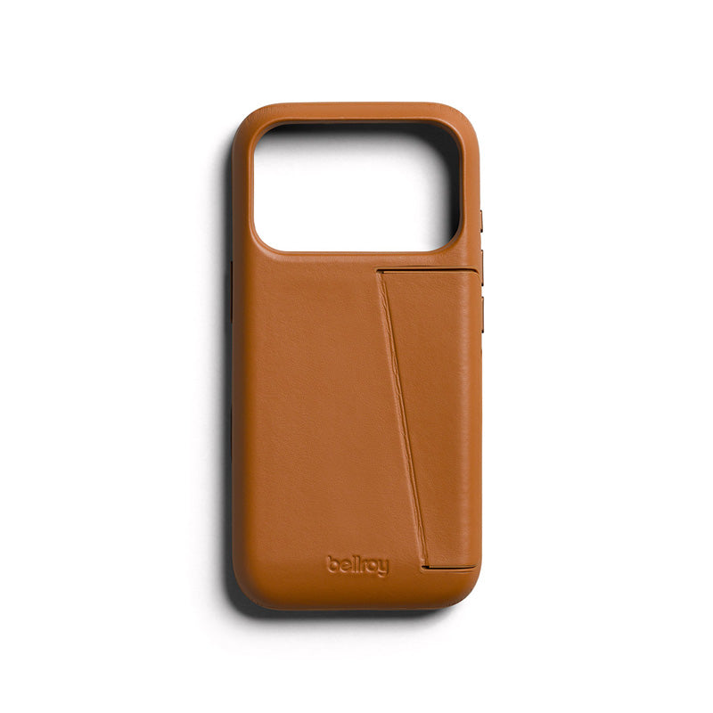 Coque en cuir Premium 3 Card iPhone 18 Pro / 17 Pro Tan