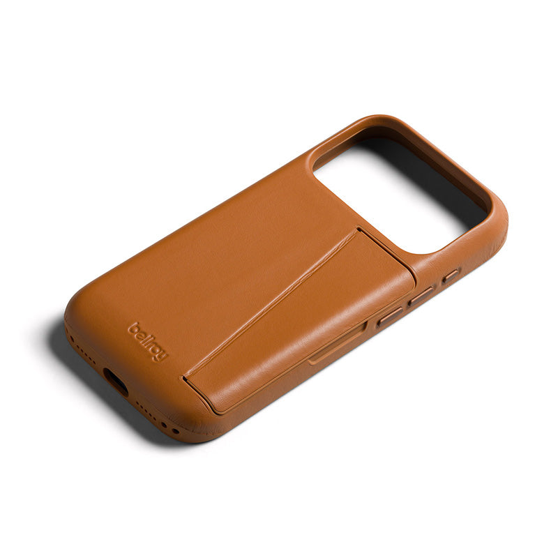 Coque en cuir Premium 3 Card iPhone 18 Pro / 17 Pro Tan