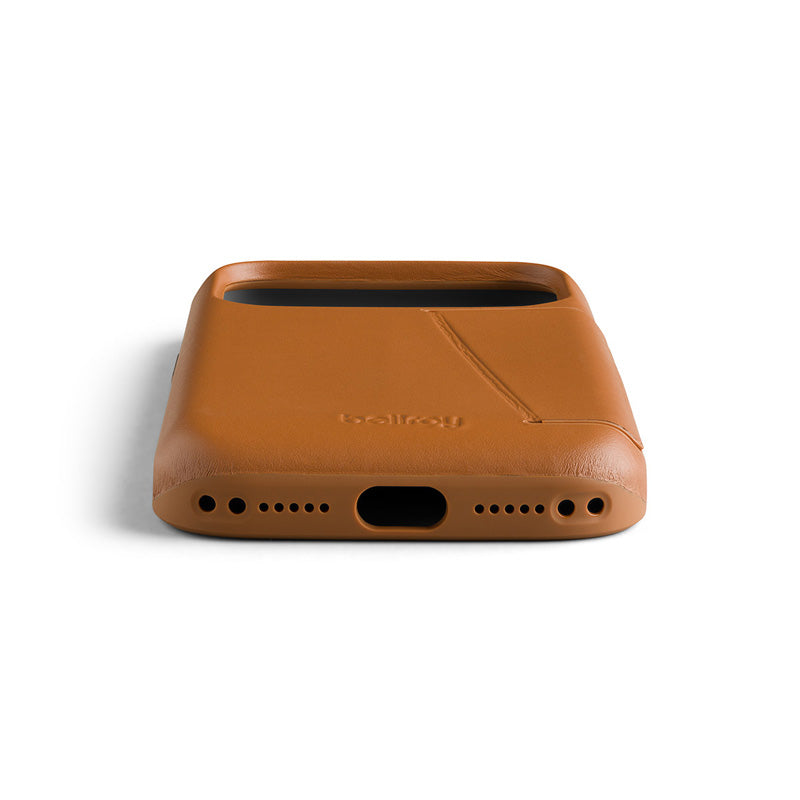 Coque en cuir Premium 3 Card iPhone 18 Pro / 17 Pro Tan