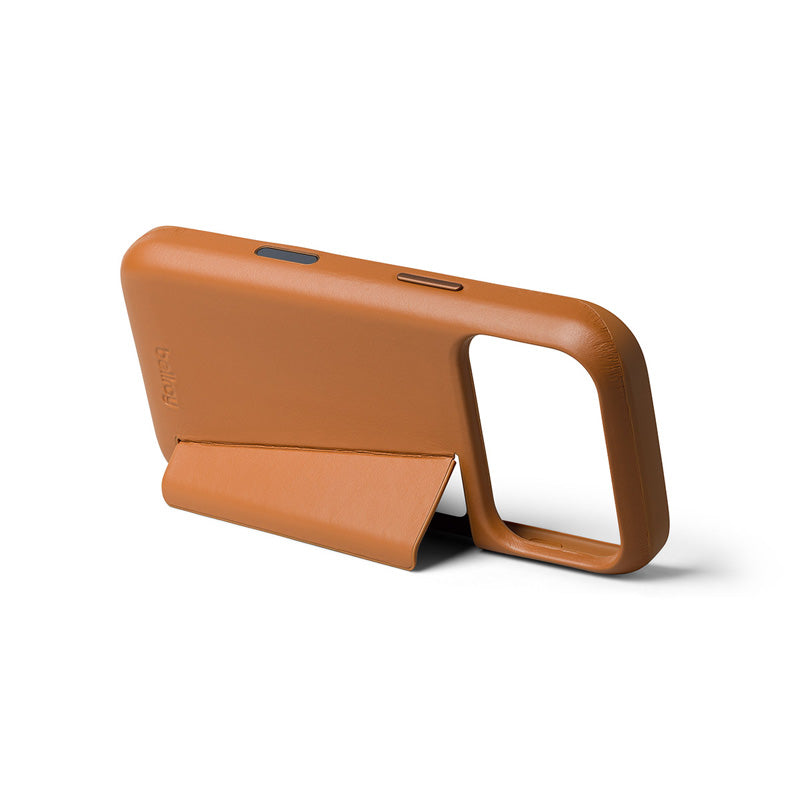 Coque en cuir Premium 3 Card iPhone 18 Pro / 17 Pro Tan