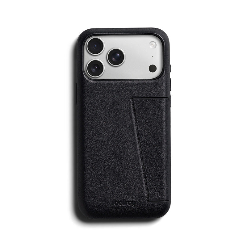 Coque en cuir Premium 3 Card iPhone 18 Pro Max / 17 Pro Max Noir