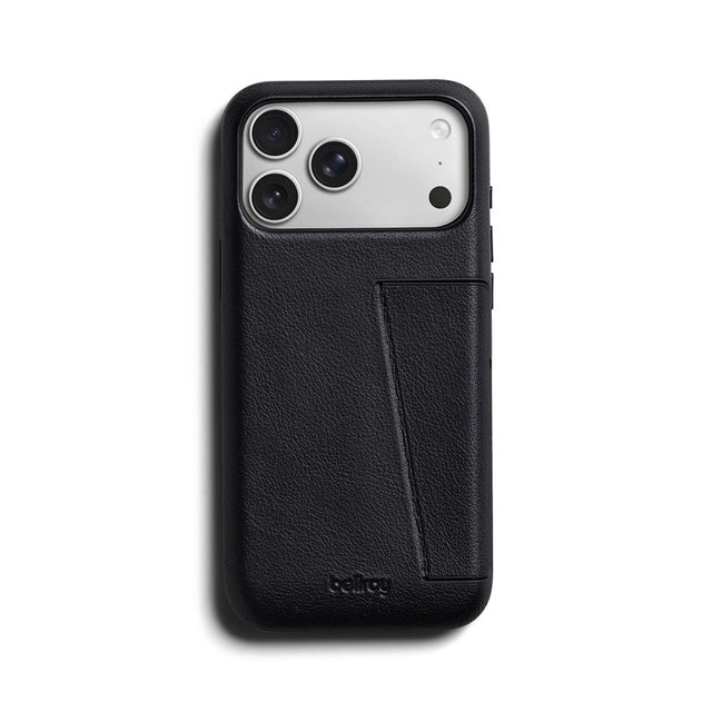 Coque en cuir Premium 3 Card iPhone 18 Pro Max / 17 Pro Max Noir