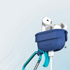 Coque Waterproof avec Mousqueton AirPods 4 Bleu