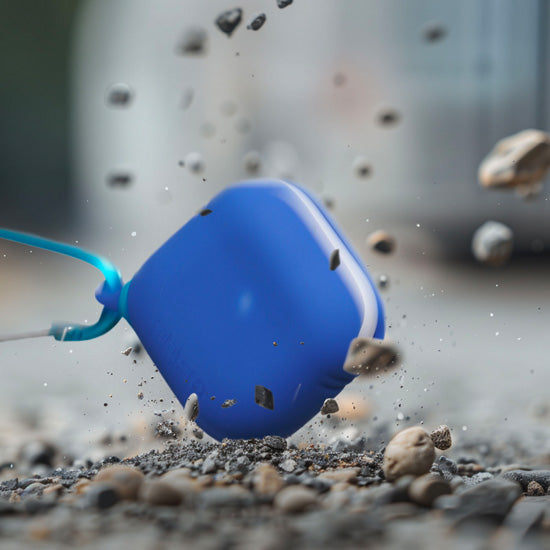 Coque Waterproof avec Mousqueton AirPods 4 Bleu