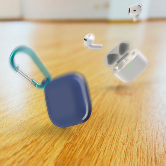 Coque Waterproof avec Mousqueton AirPods 4 Bleu