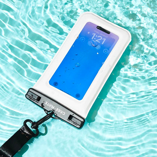 Étui waterproof flottant Blanc/Noir