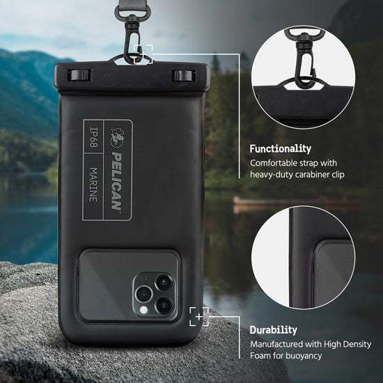 Étui waterproof flottant Pelican Marine Noir/Blanc