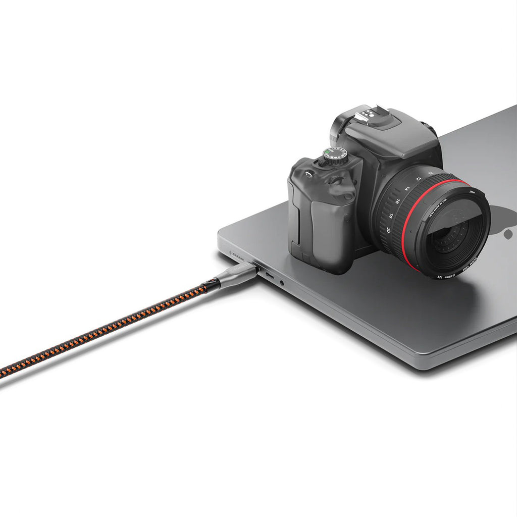 Câble Armoured P240W USB 4.0 USB-C vers USB-C (1m) Noir/Orange
