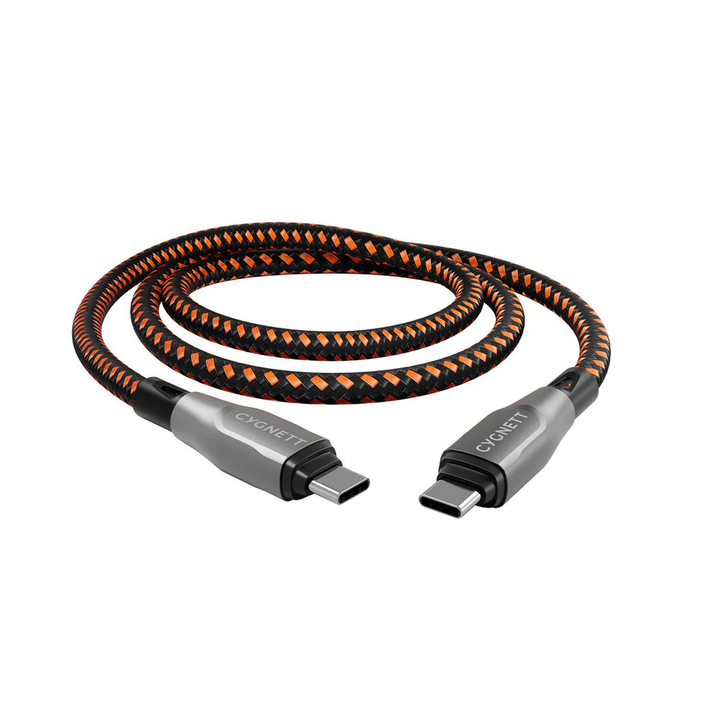 Câble Armoured P240W USB 4.0 USB-C vers USB-C (1m) Noir/Orange