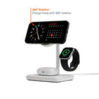 Chargeur sans fil magnétique Qi2 3-en-1 Blanc