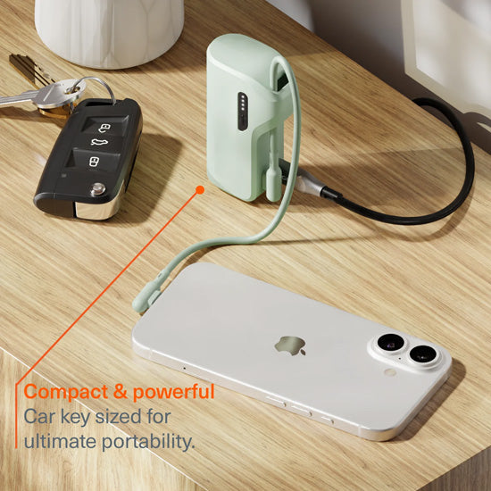 Pack Power Bank Thumboost 5,000mAh + Câble USB-C Vert
