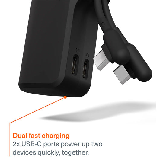 Pack Power Bank Thumboost 5,000mAh + Câble USB-C Noir