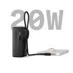 Pack Power Bank Thumboost 5,000mAh + Câble USB-C Noir