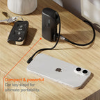 Pack Power Bank Thumboost 5,000mAh + Câble USB-C Noir