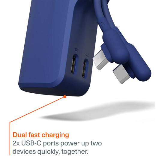 Pack Power Bank Thumboost 5,000mAh + Câble USB-C Blue