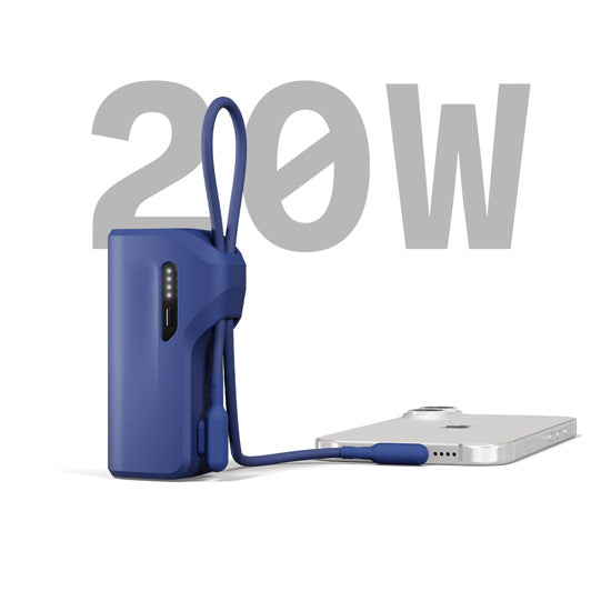 Pack Power Bank Thumboost 5,000mAh + Câble USB-C Blue